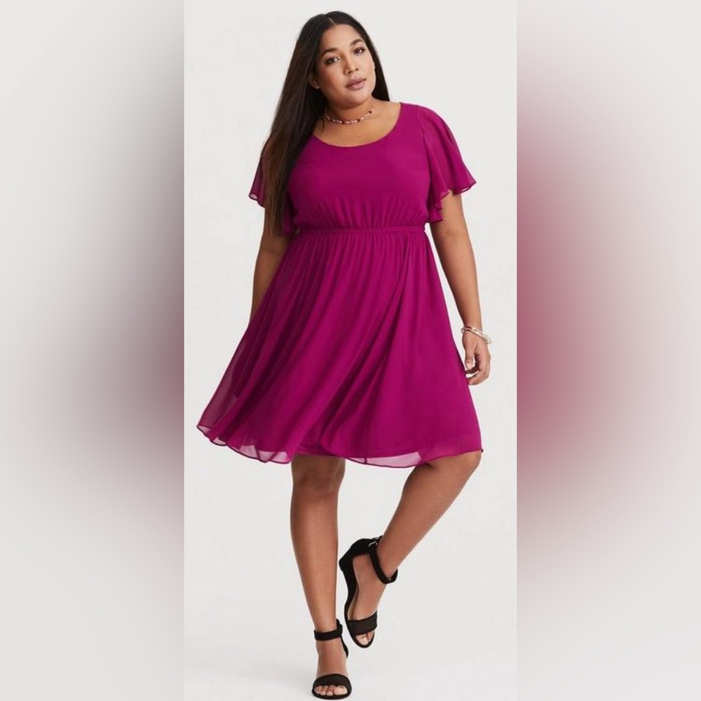 Elegant Magenta Dress